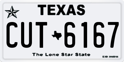 TX license plate CUT6167