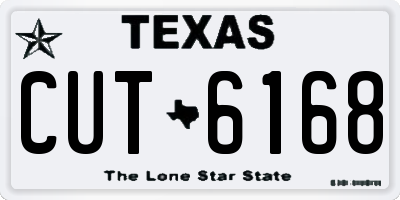 TX license plate CUT6168