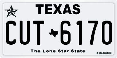 TX license plate CUT6170