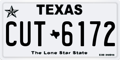TX license plate CUT6172