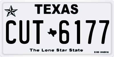 TX license plate CUT6177