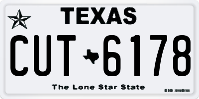 TX license plate CUT6178