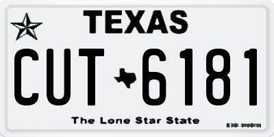 TX license plate CUT6181