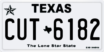 TX license plate CUT6182