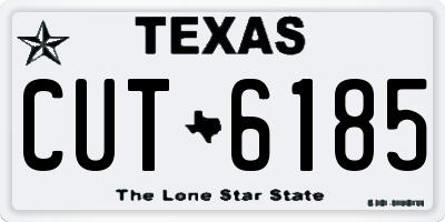 TX license plate CUT6185