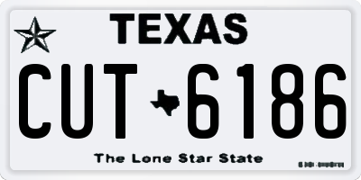 TX license plate CUT6186
