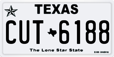 TX license plate CUT6188