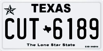TX license plate CUT6189