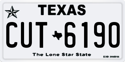 TX license plate CUT6190