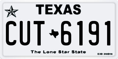 TX license plate CUT6191