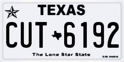 TX license plate CUT6192