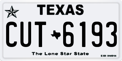 TX license plate CUT6193