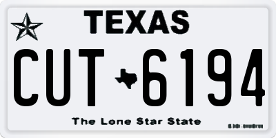 TX license plate CUT6194