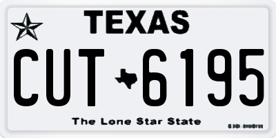 TX license plate CUT6195