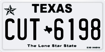 TX license plate CUT6198