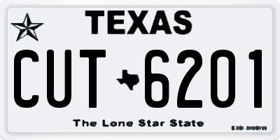 TX license plate CUT6201