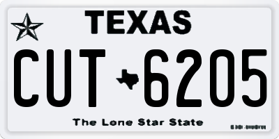 TX license plate CUT6205