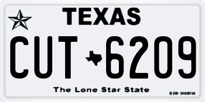 TX license plate CUT6209