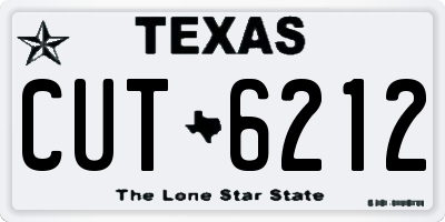 TX license plate CUT6212