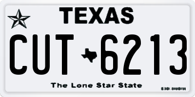TX license plate CUT6213