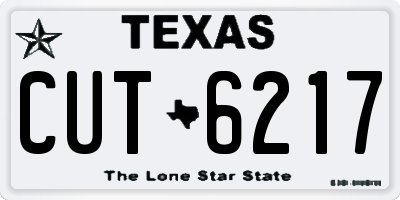 TX license plate CUT6217