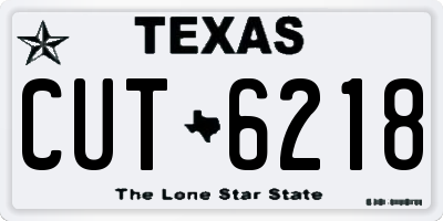 TX license plate CUT6218
