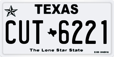 TX license plate CUT6221