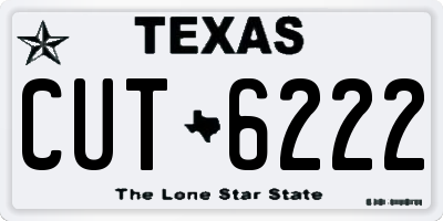 TX license plate CUT6222