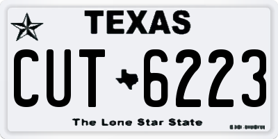 TX license plate CUT6223