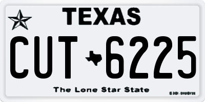 TX license plate CUT6225