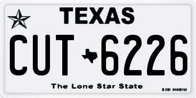 TX license plate CUT6226