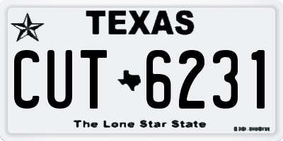 TX license plate CUT6231