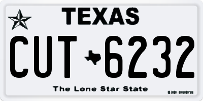 TX license plate CUT6232