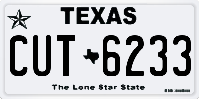 TX license plate CUT6233