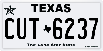 TX license plate CUT6237
