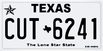 TX license plate CUT6241