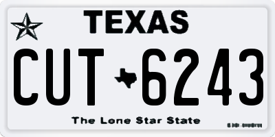TX license plate CUT6243