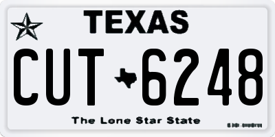 TX license plate CUT6248