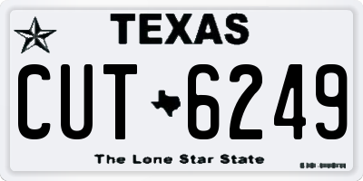 TX license plate CUT6249