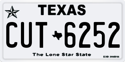 TX license plate CUT6252