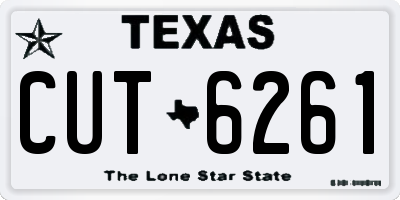 TX license plate CUT6261
