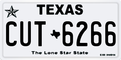 TX license plate CUT6266