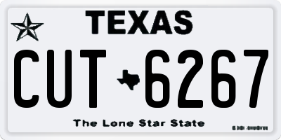 TX license plate CUT6267
