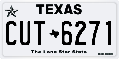 TX license plate CUT6271