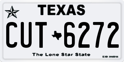TX license plate CUT6272