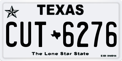 TX license plate CUT6276
