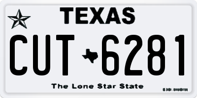 TX license plate CUT6281