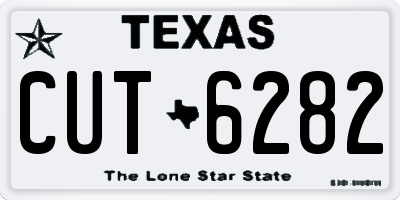 TX license plate CUT6282