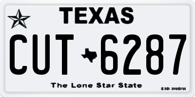 TX license plate CUT6287