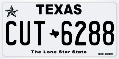 TX license plate CUT6288